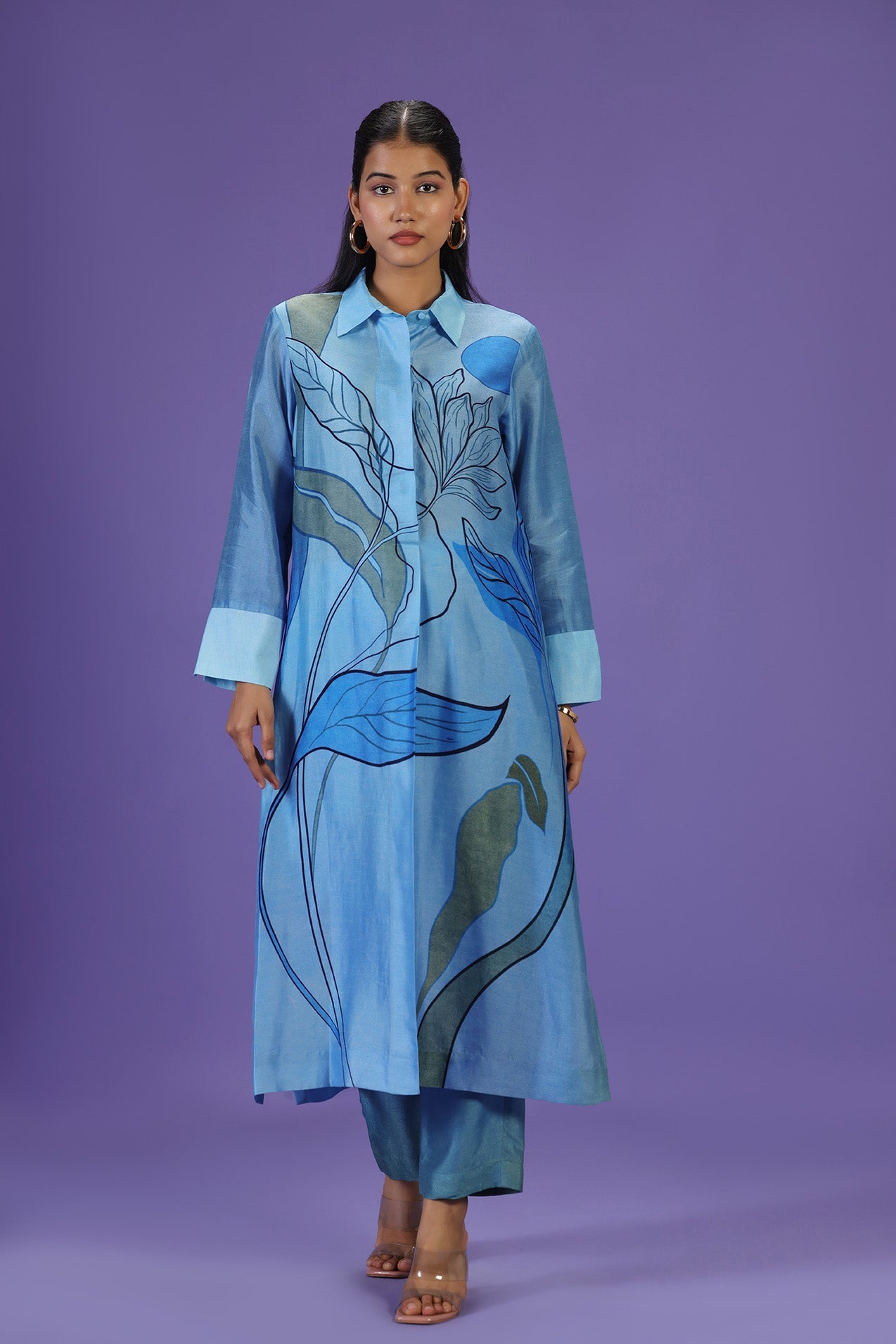 Serene Wave Long Kurta set