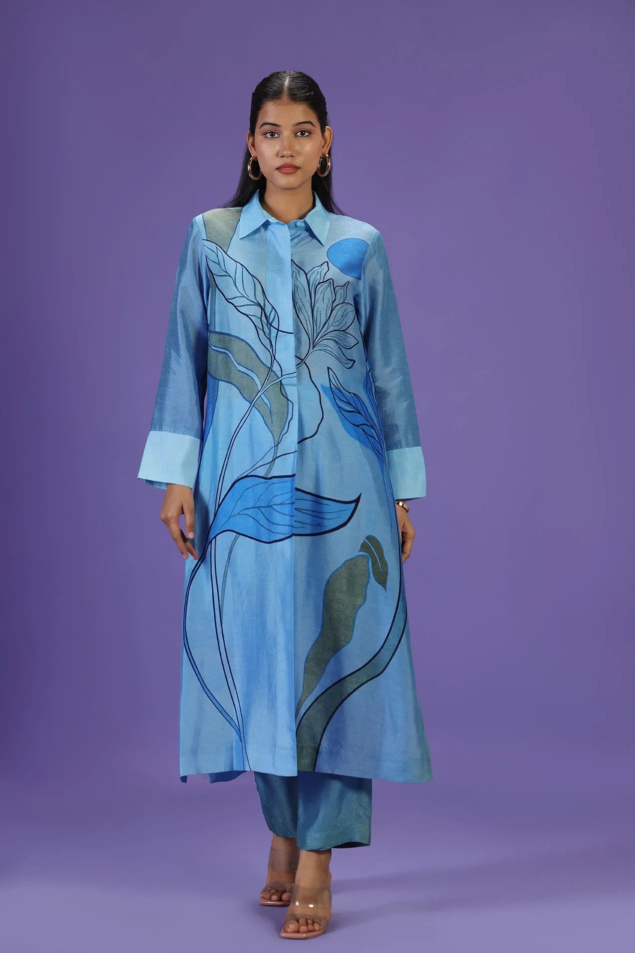 Serene Wave Long Kurta set