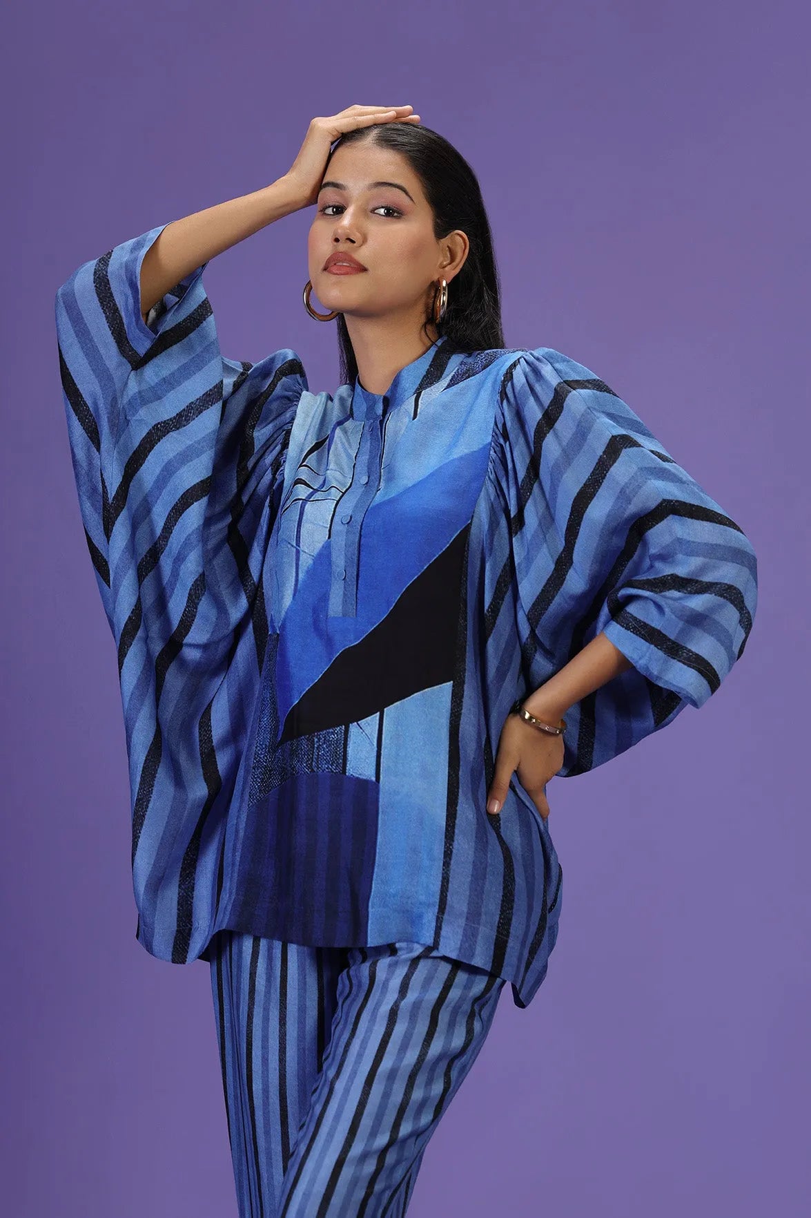 Sapphire Breeze Shirt Style coord set