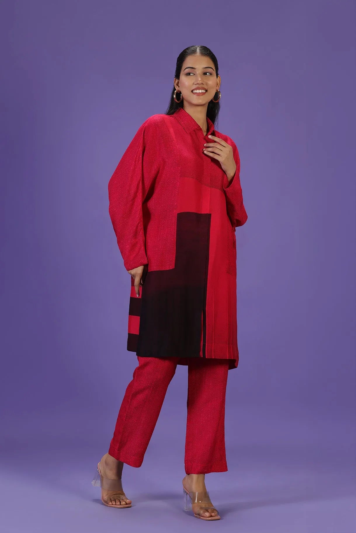 Red Reverie Short Kurta Set