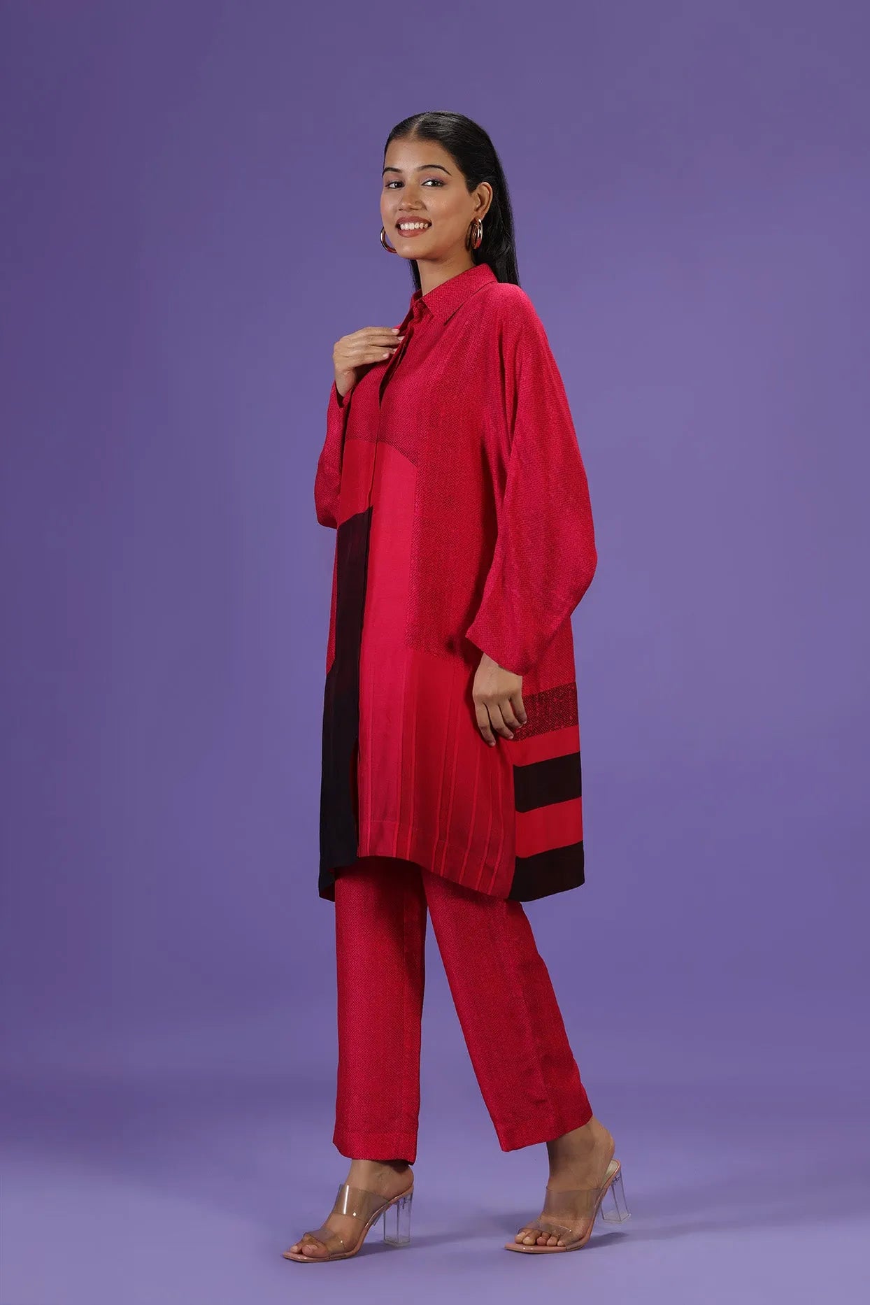 Red Reverie Short Kurta Set