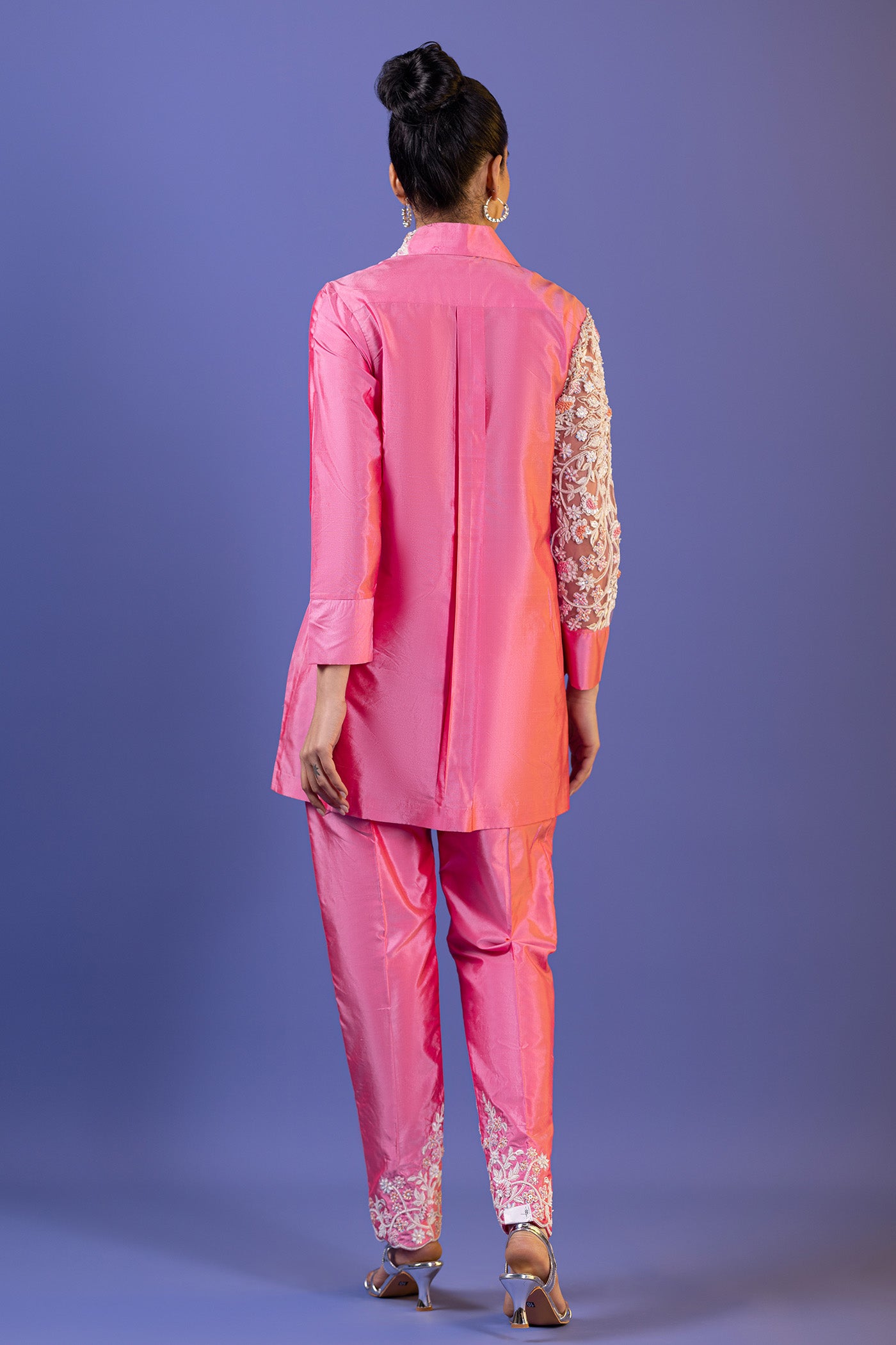 Pink Resham Shirt With Pants