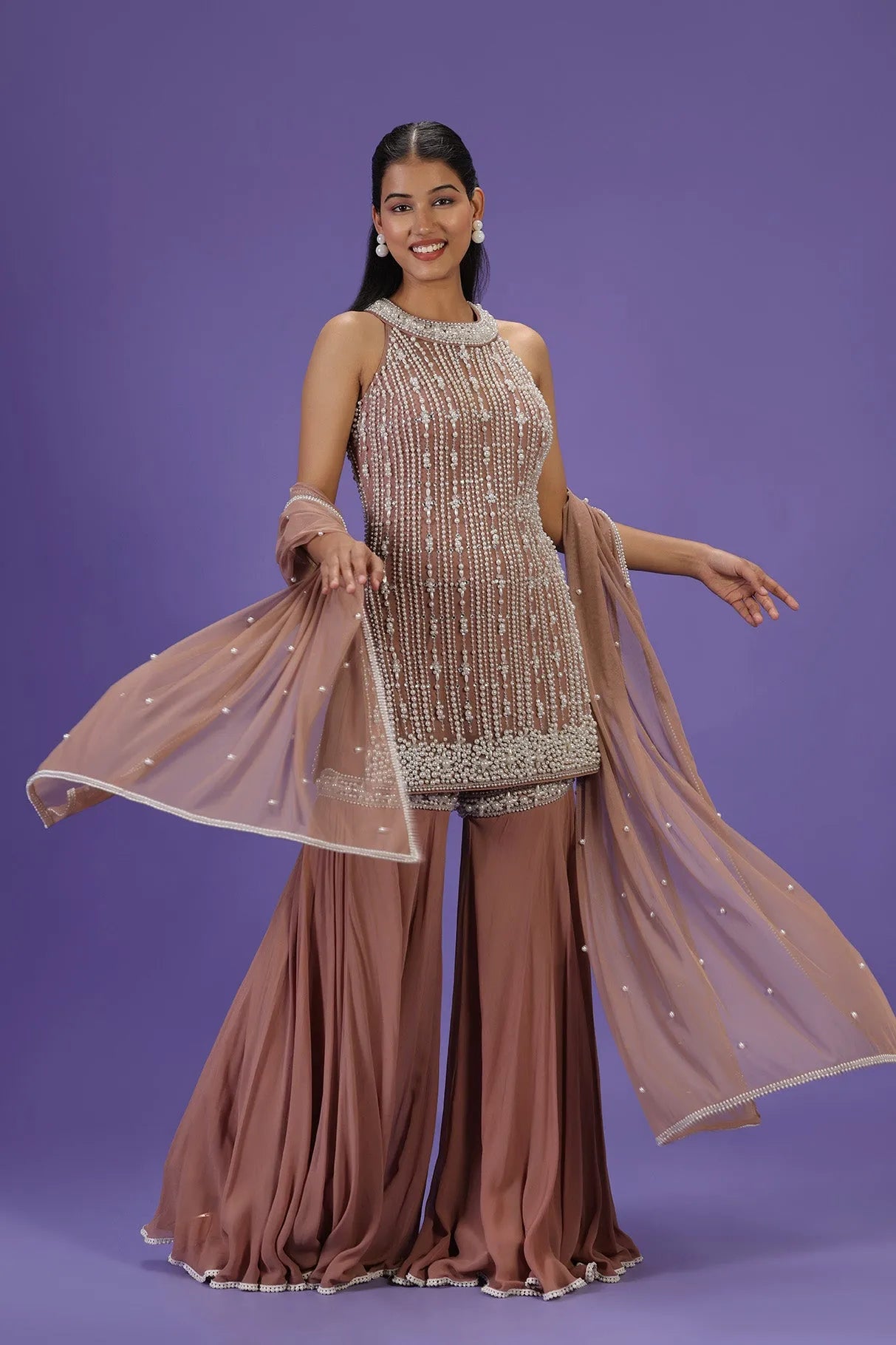 Mehak Jain in Gulnoor Glow Sharara set