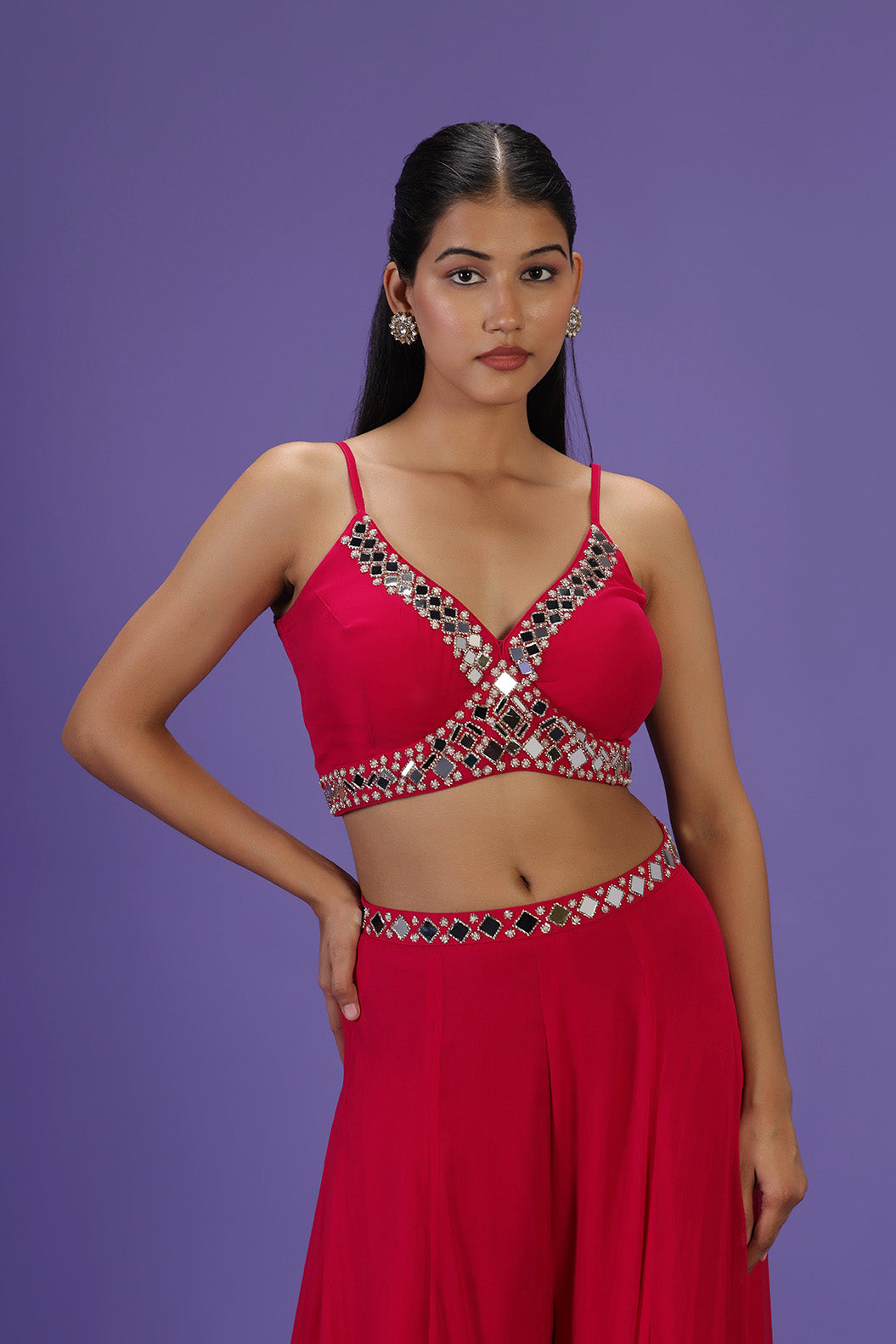 Mehak Jain in Mirror Muse Sharara set