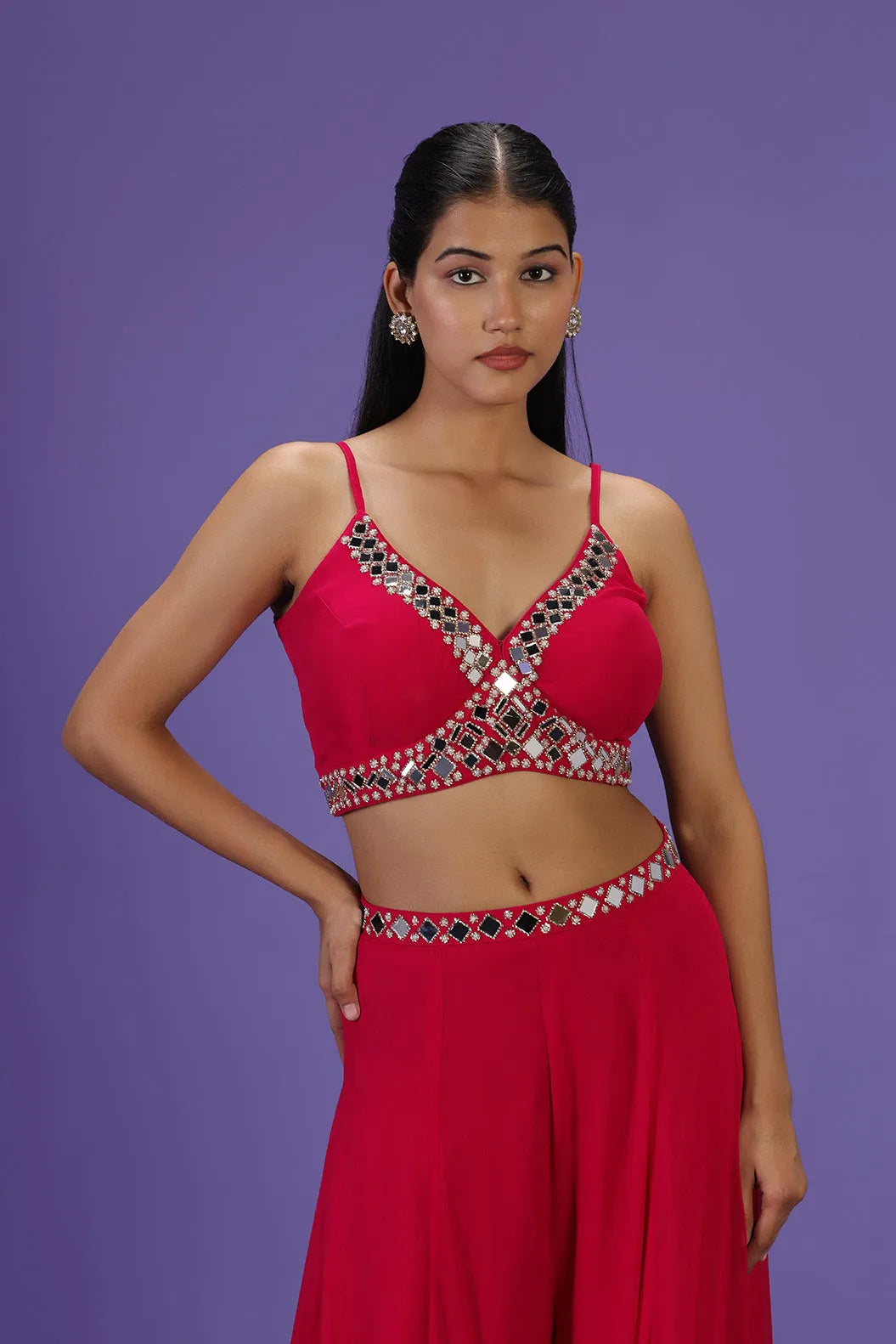 Mehak Jain in Mirror Muse Sharara set
