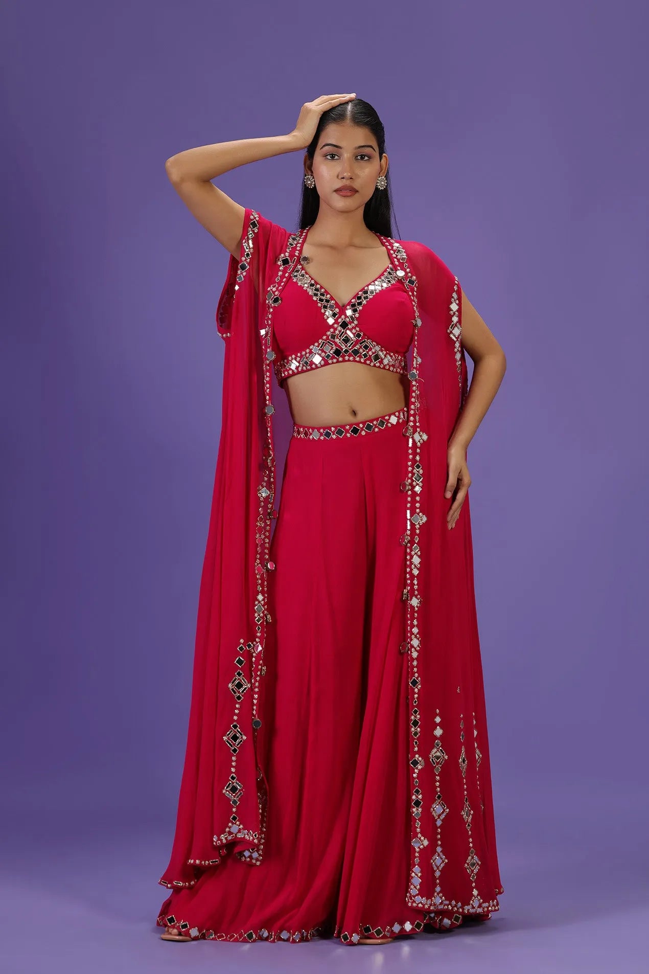 Mehak Jain in Mirror Muse Sharara set