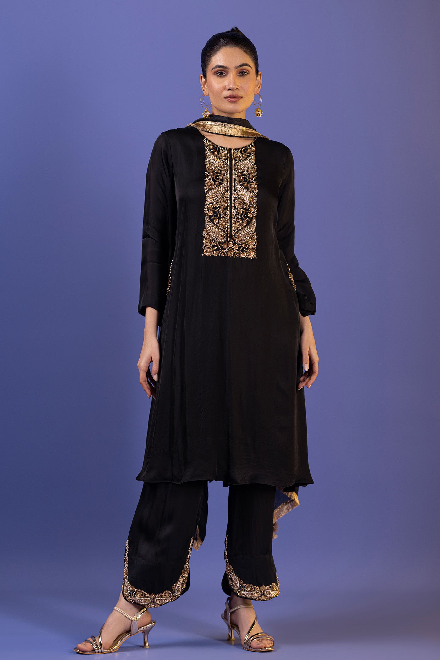 Black Pant Shirt With Dupatta