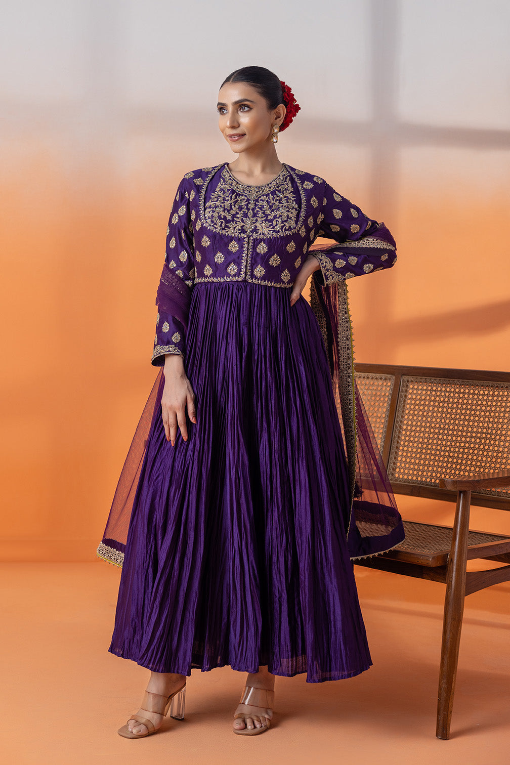Jahanara Gulzar Dapka Anarkali Set