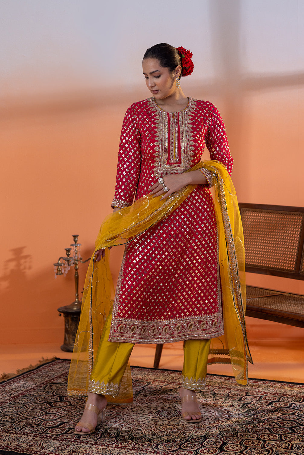 Rashq-e-Rangin Georgette Ensemble