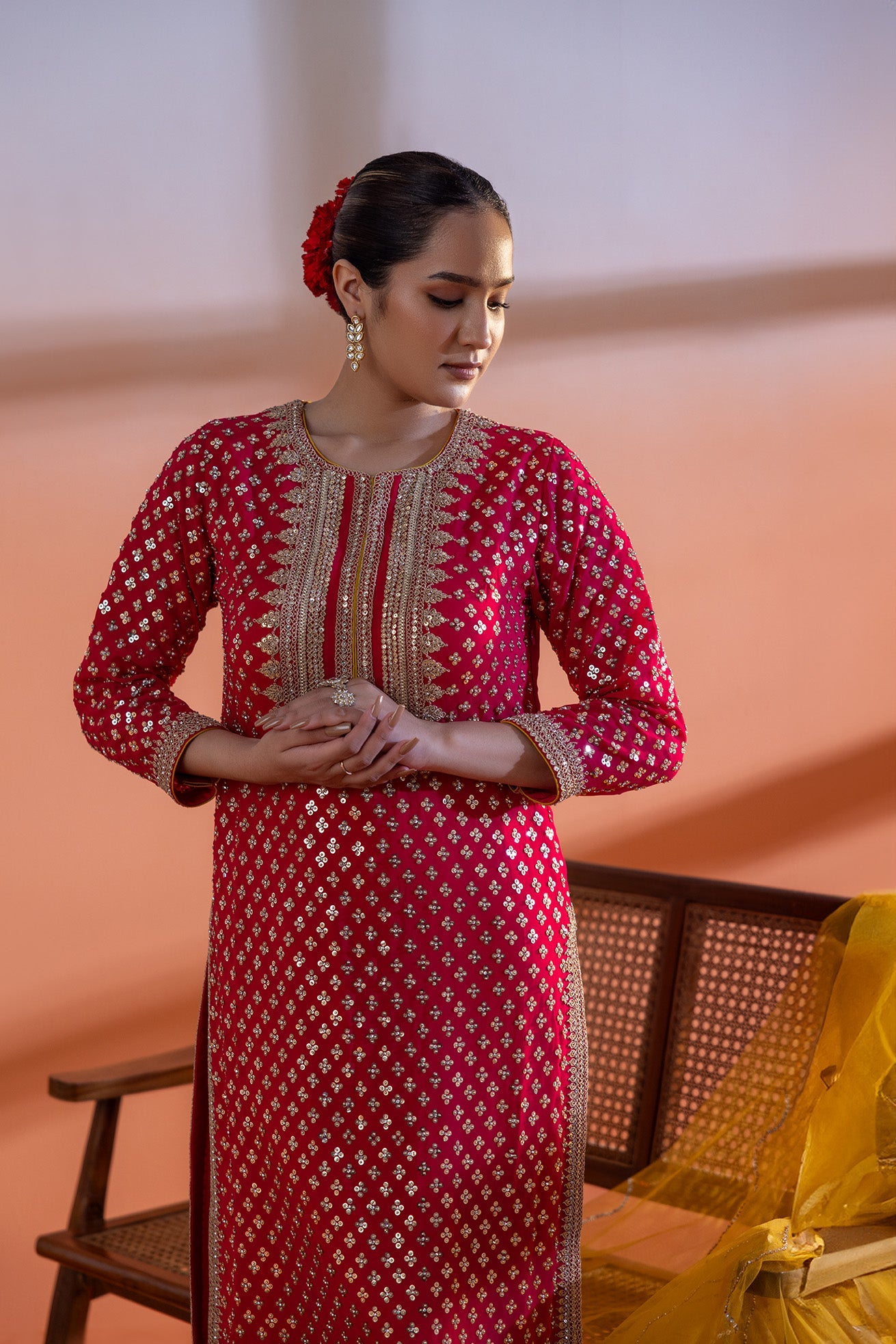 Rashq-e-Rangin Georgette Ensemble