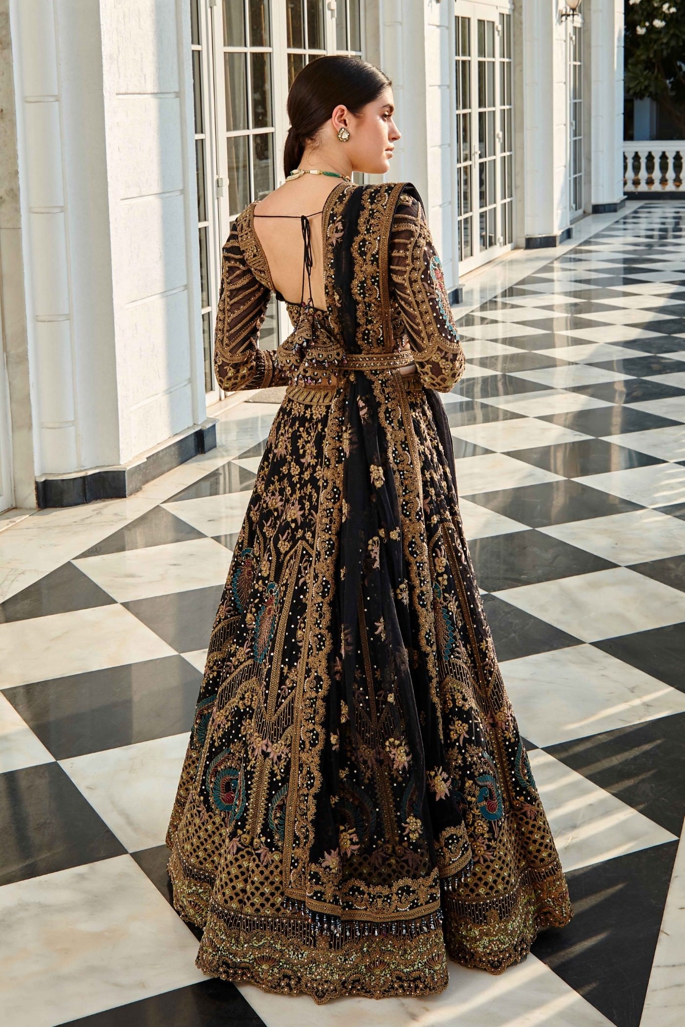 Royal Navy Blue Lehenga Set