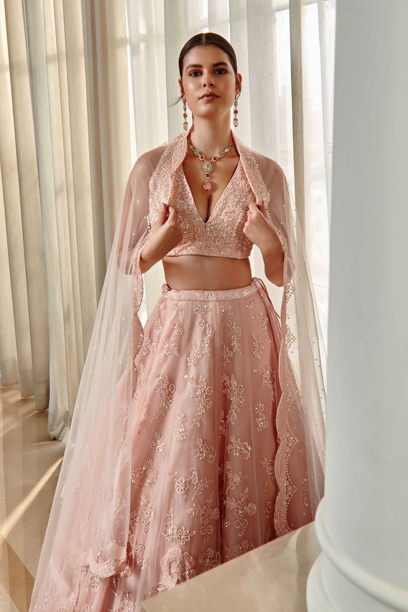 Page Pink Lehenga Set