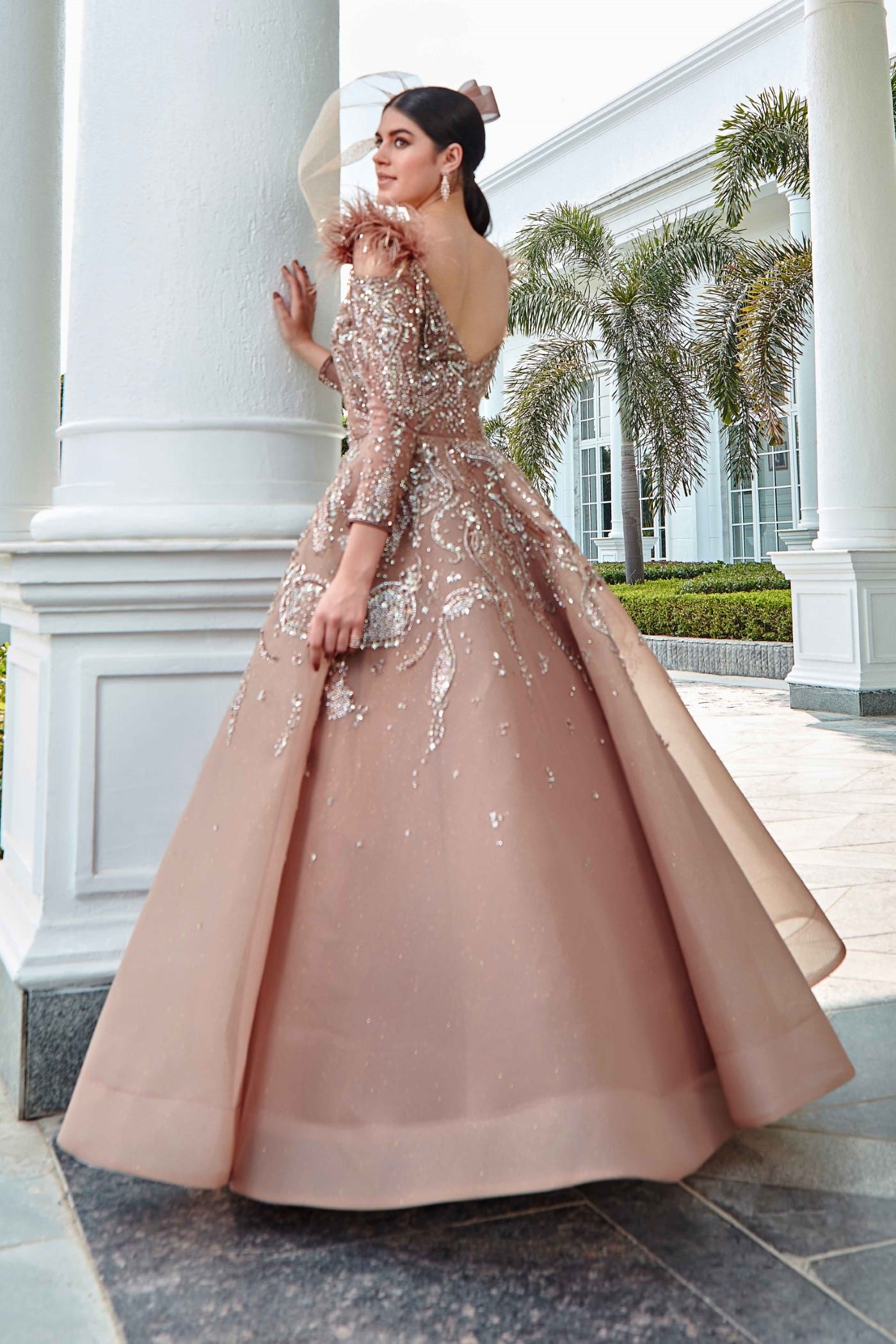 British Champagne Gold Gown