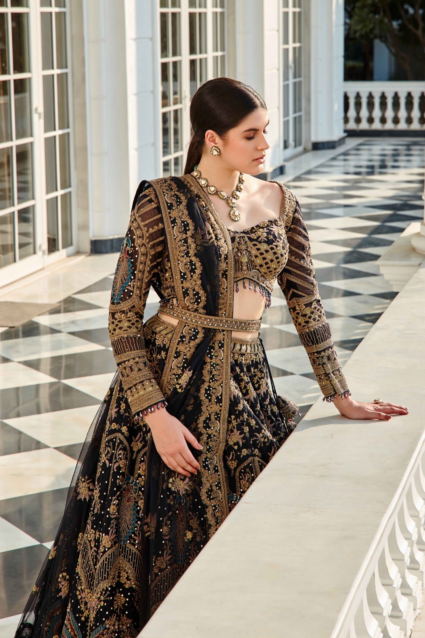 Royal Navy Blue Lehenga Set
