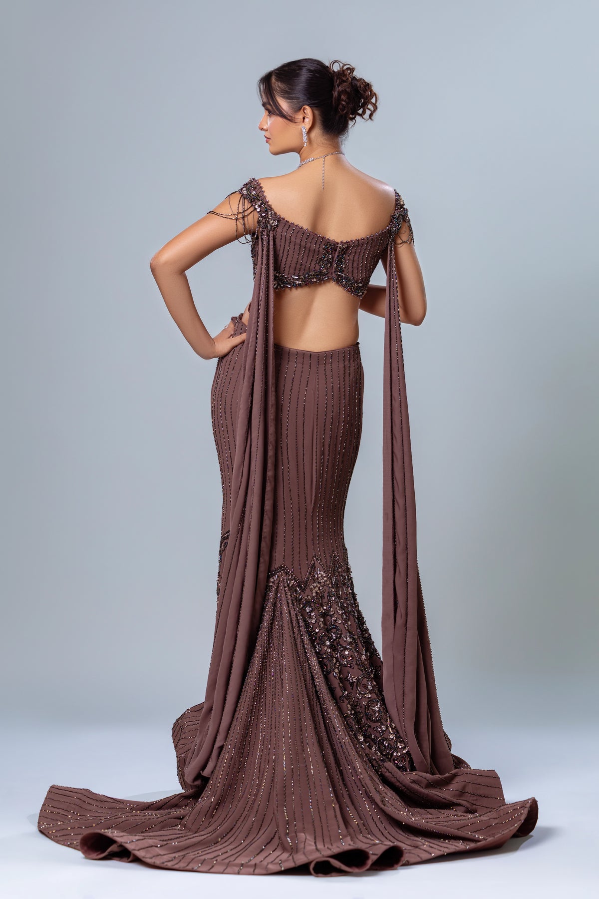 Fishcut-skirt-with-short-blouse-and-dupatta- Roop Vatika Official
