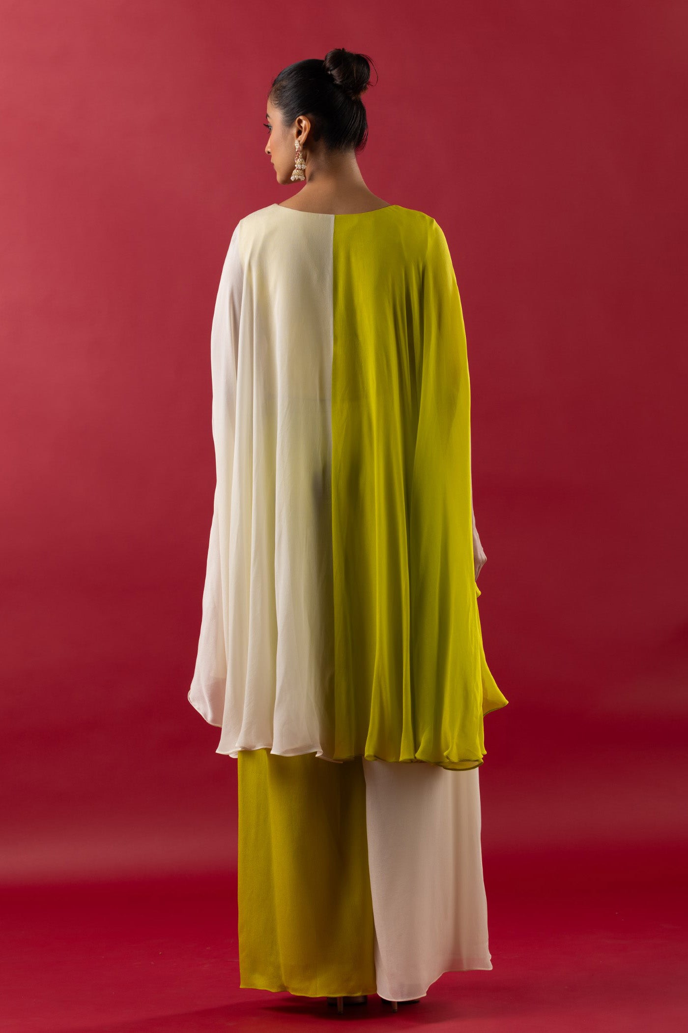 Ivory Lemon Chinon Mettalic Top and Sharara