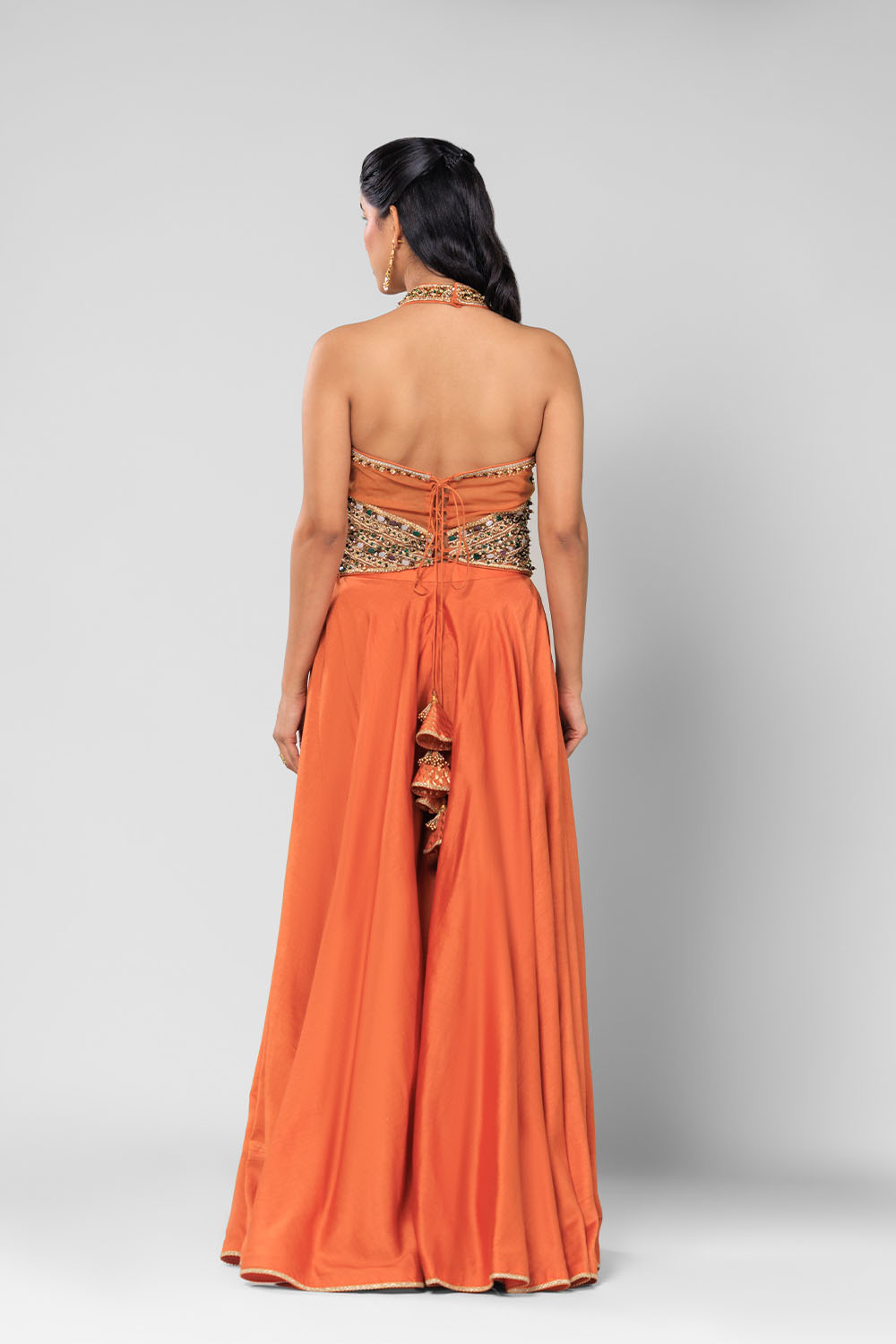 Rust Rangreza Sharara Set