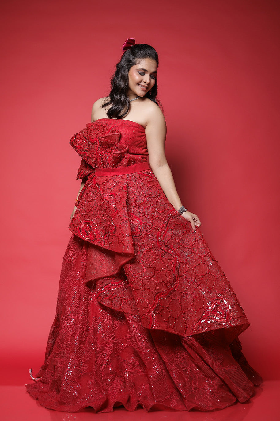 Muskan Bamne in Luminous Ruby