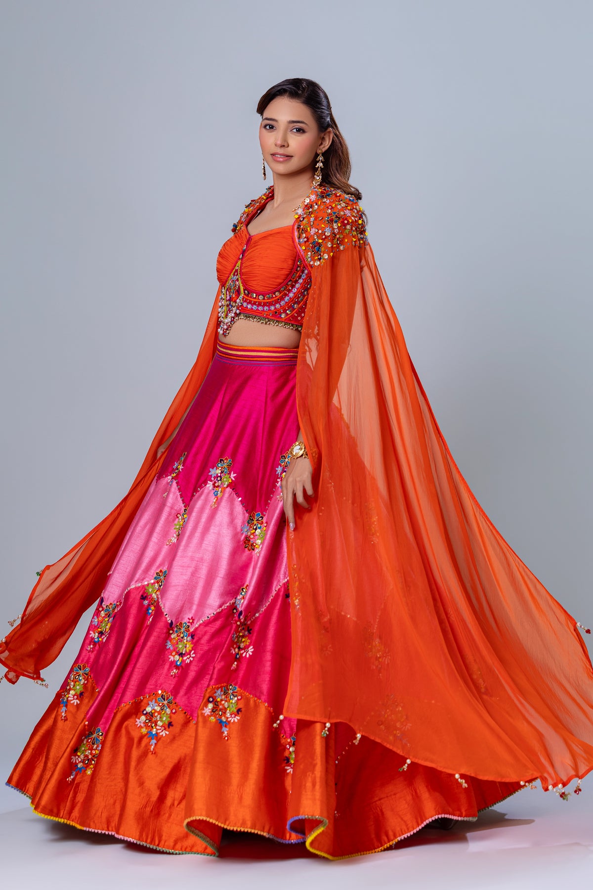 Keya Cape Lehenga Set