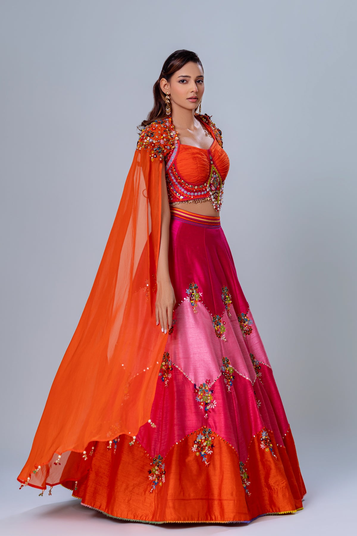 Keya Cape Lehenga Set