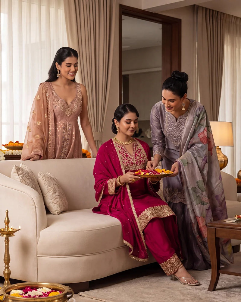 Raksha Bandhan: Traditional and Modern Outfits by Roopvatika by Raj Arora