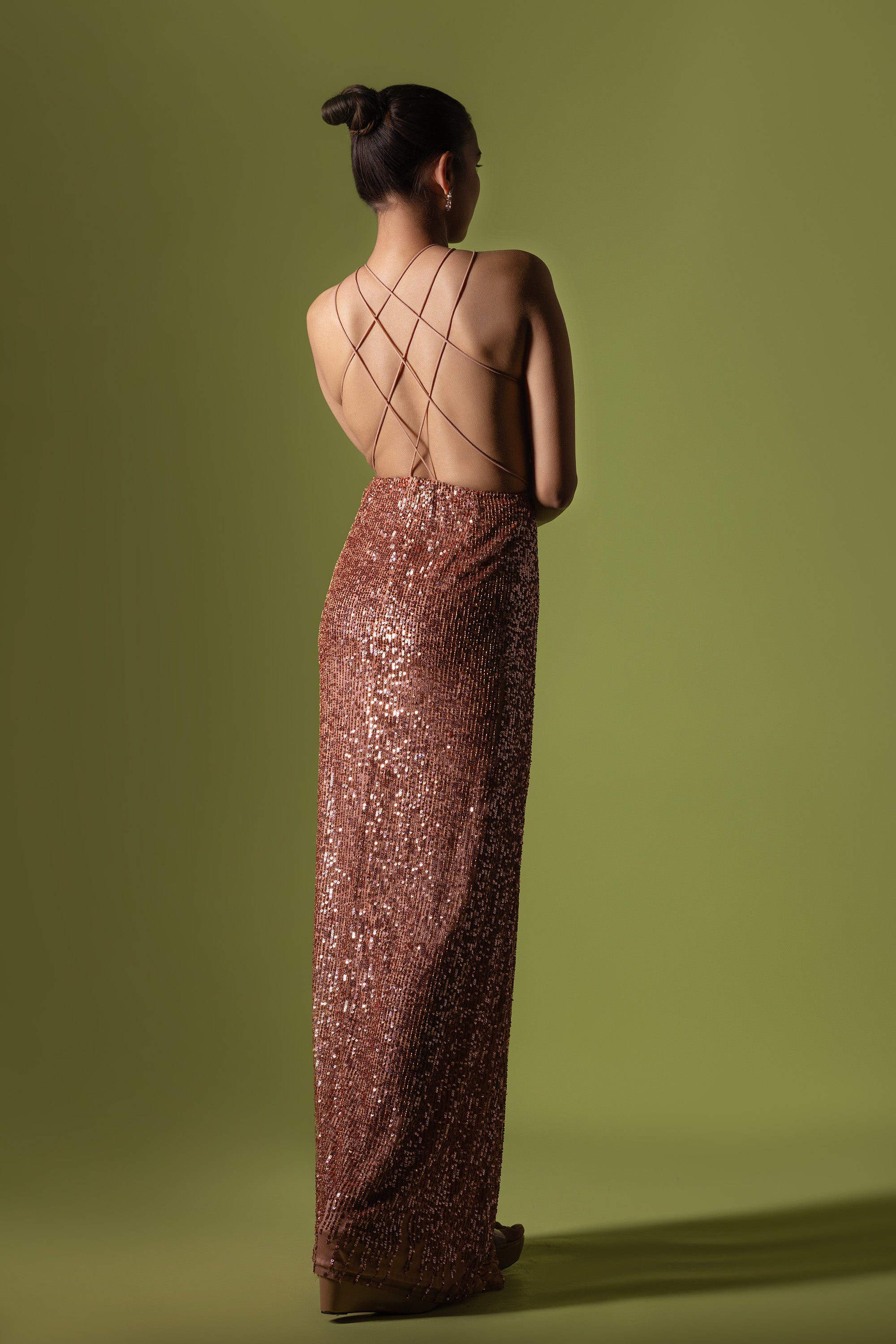 Net sequined dress