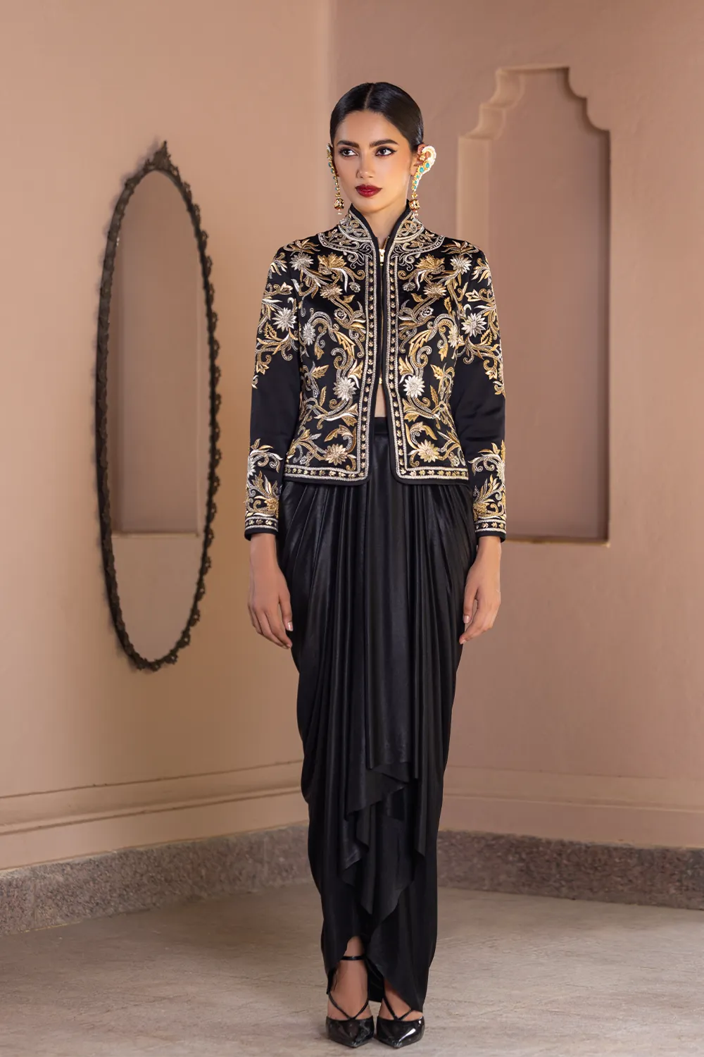 Shahi Sitaara Jacket & Drape Skirt Set
