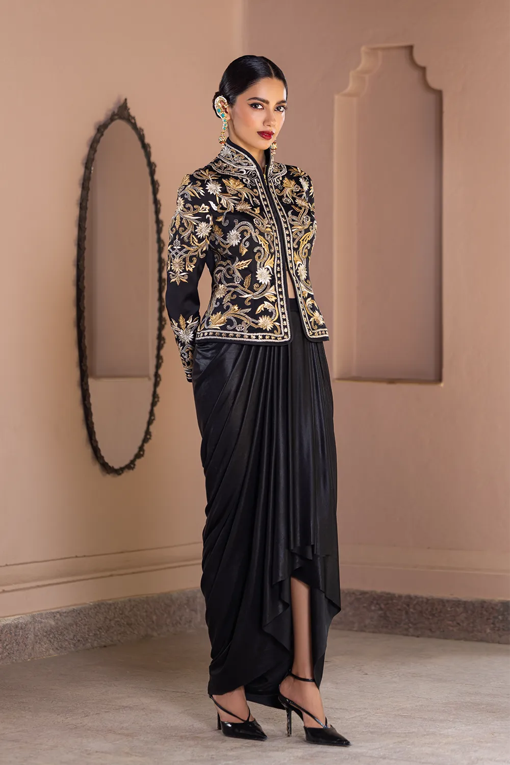 Shahi Sitaara Jacket & Drape Skirt Set