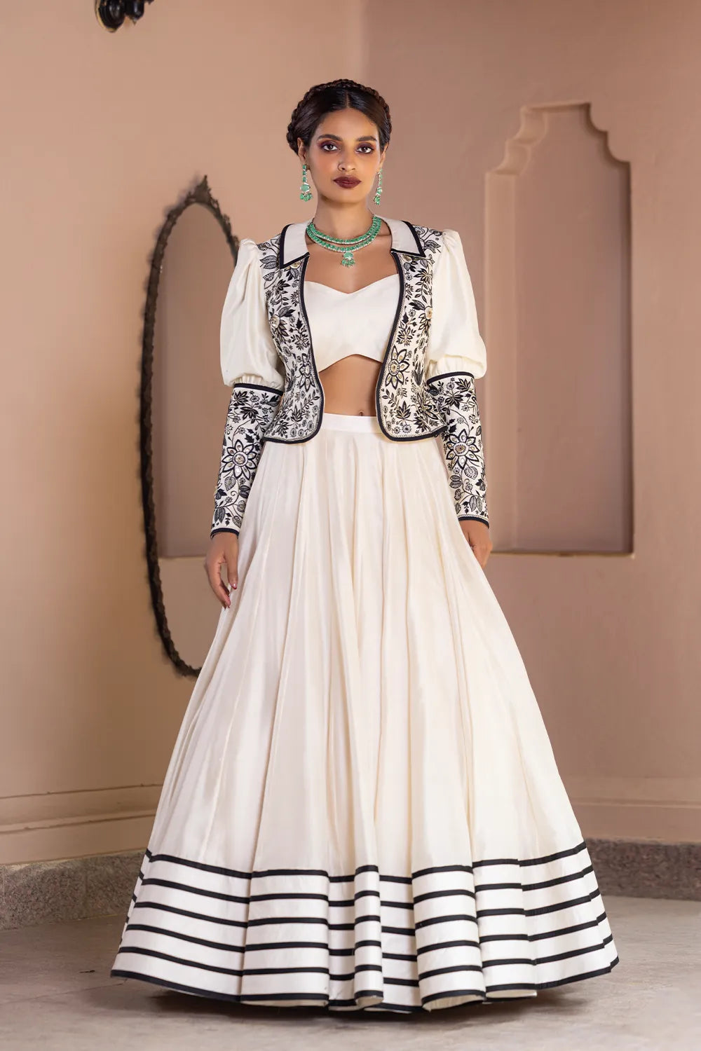 Zahraana Jacket & Flared Skirt Set