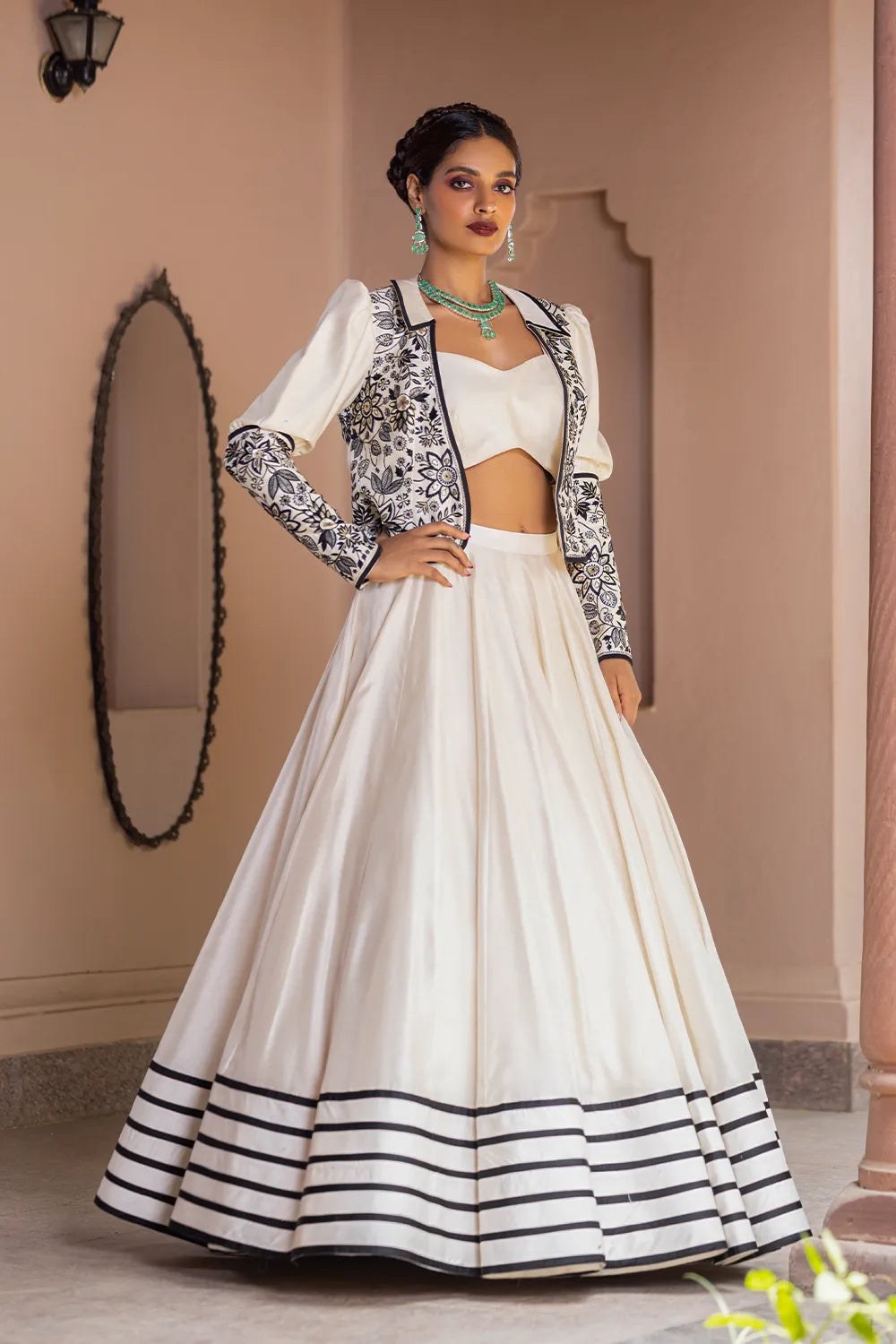 Zahraana Jacket & Flared Skirt Set