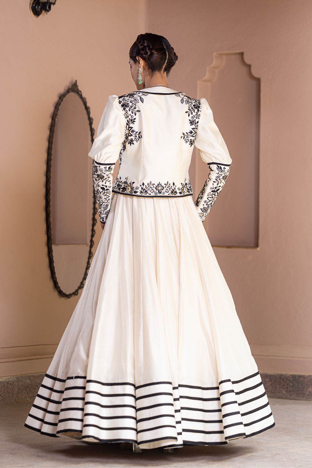 Zahraana Jacket & Flared Skirt Set