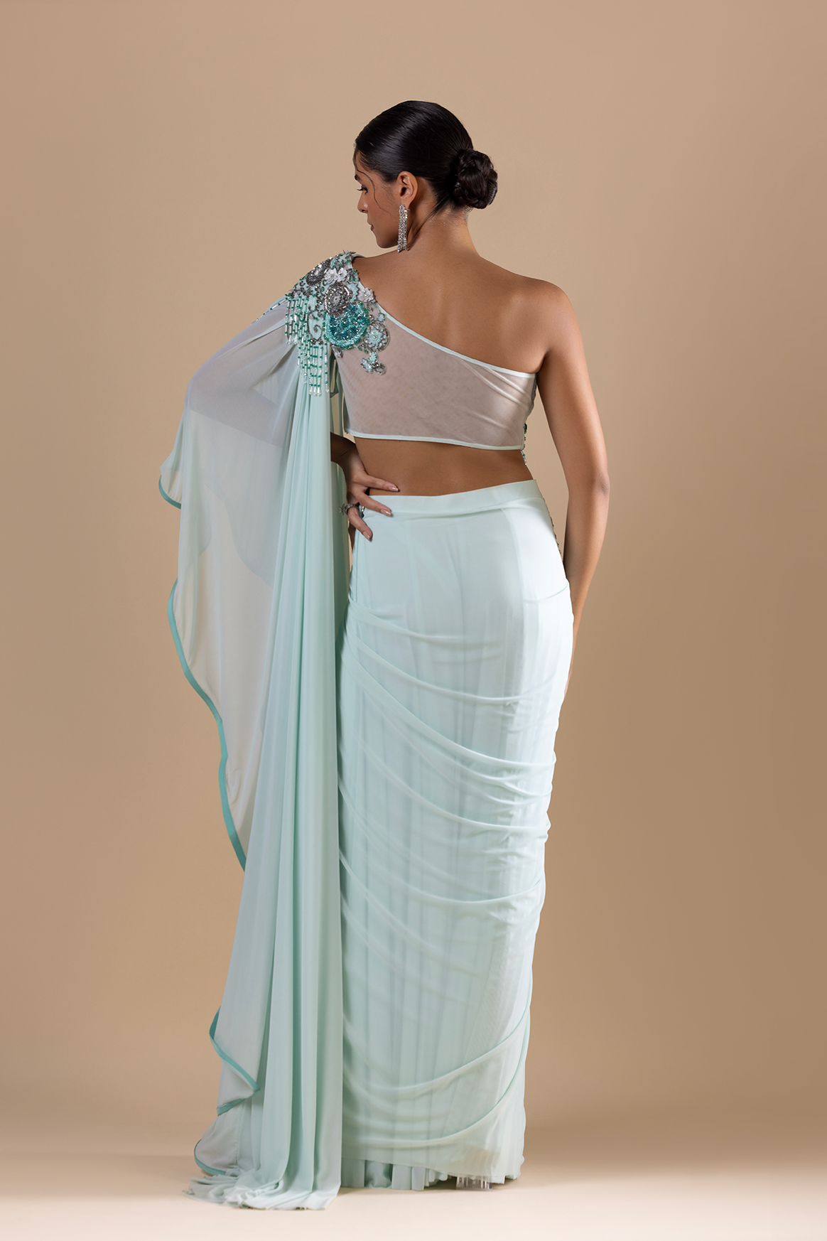 Oceanic Opulence Drape Saree