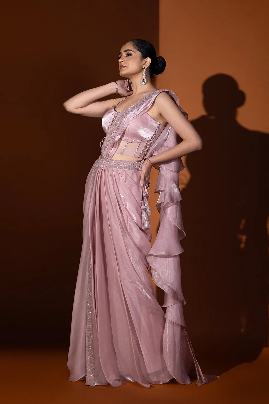 Noorani Drape saree with jacket set