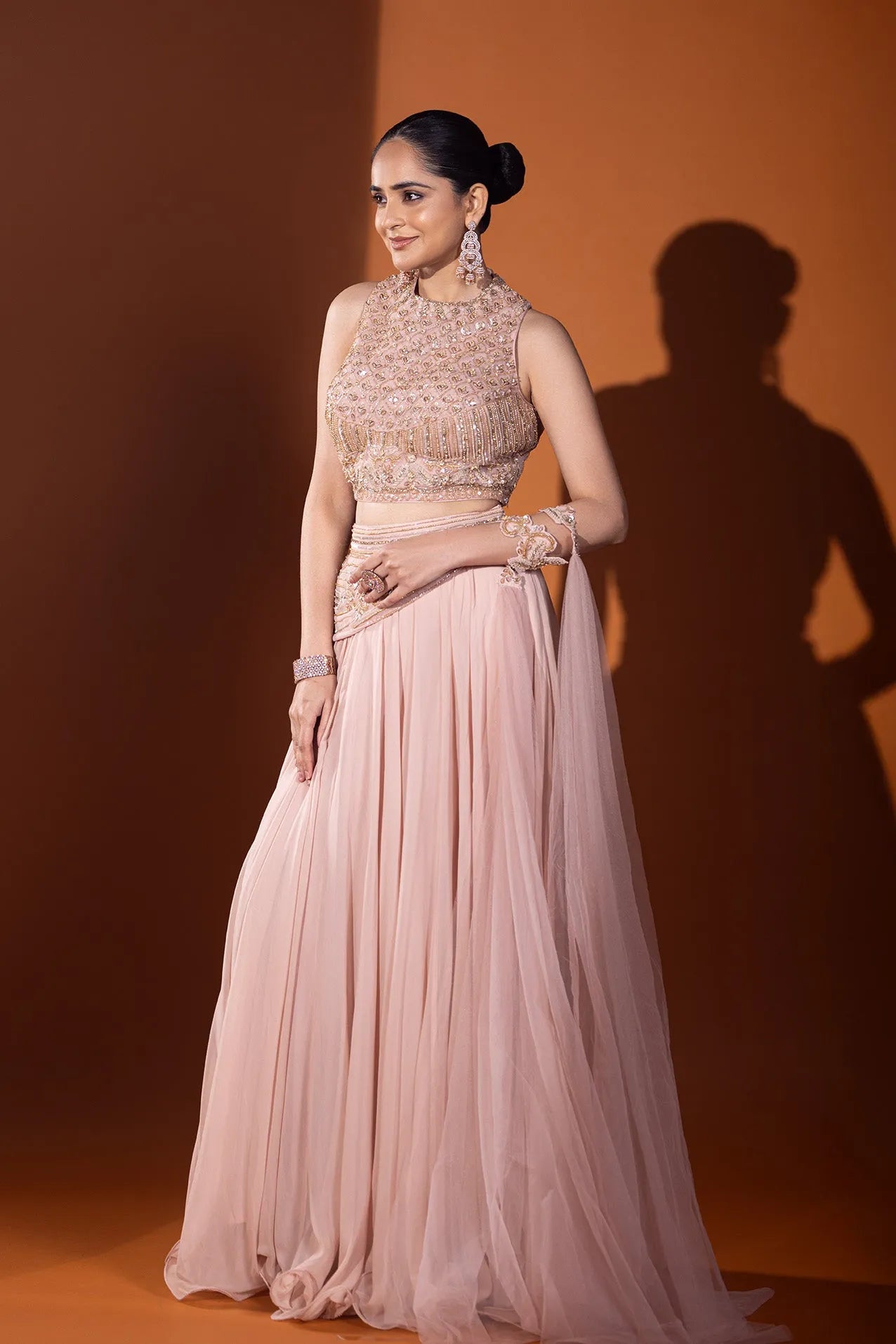 Roshanee Crop top & Skirt Set