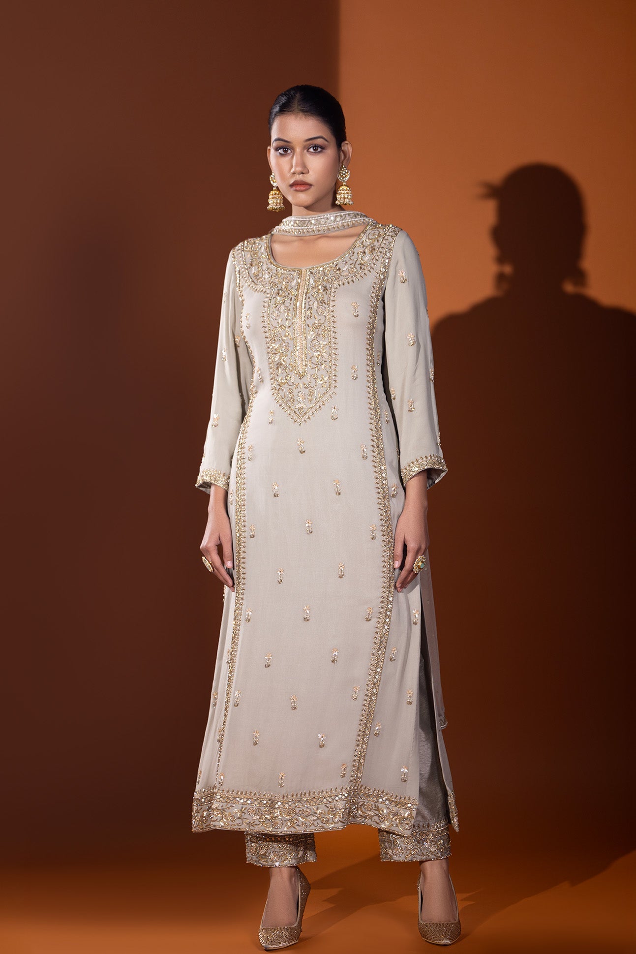 Gulbahar Long shirt with Pants set