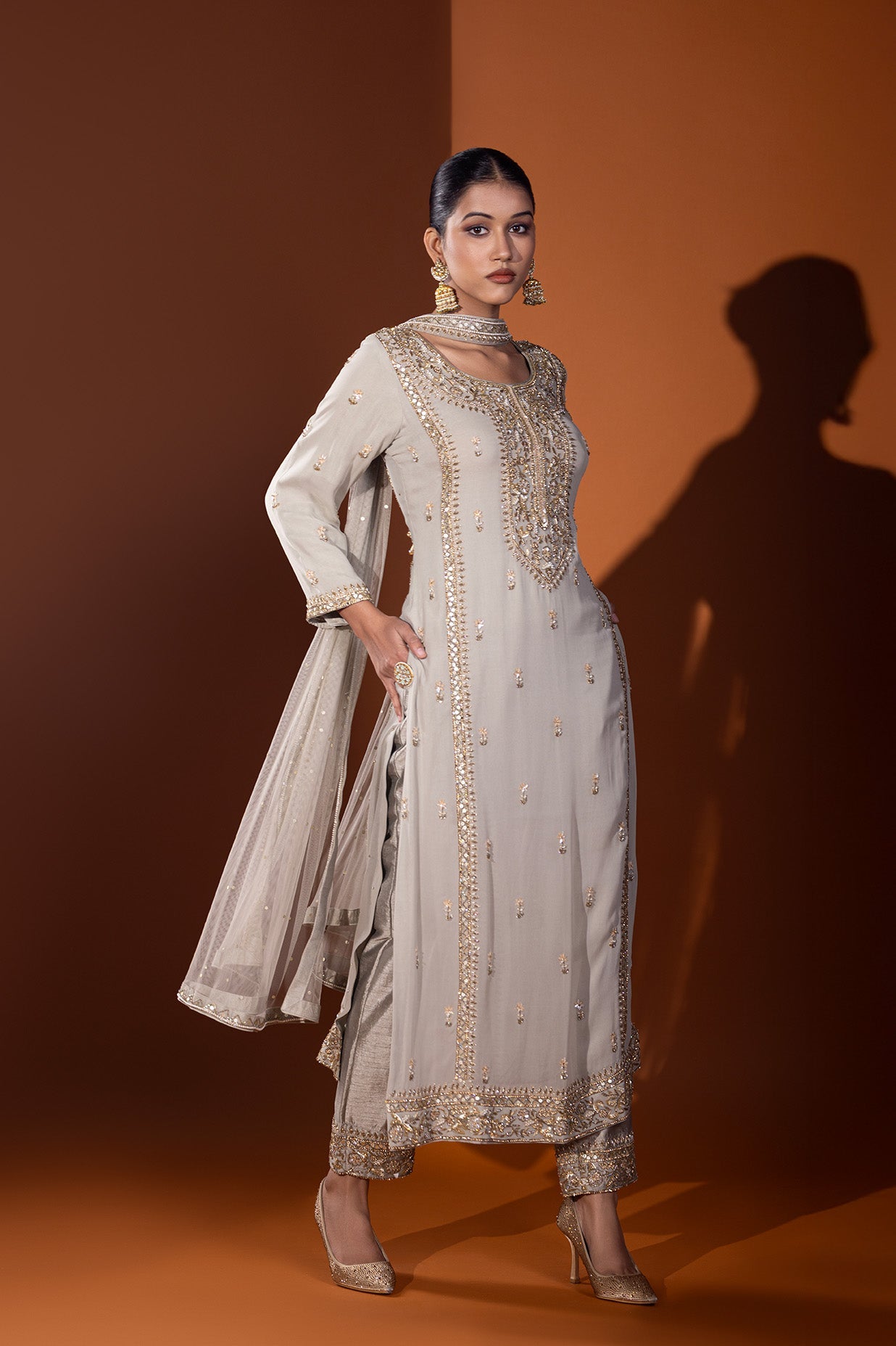 Gulbahar Long shirt with Pants set