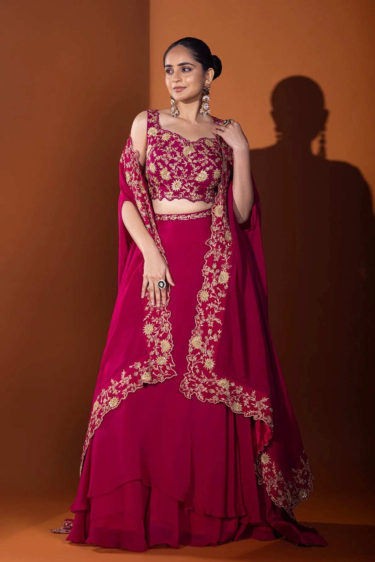 Gulnar Crop top & Skirt Ensemble