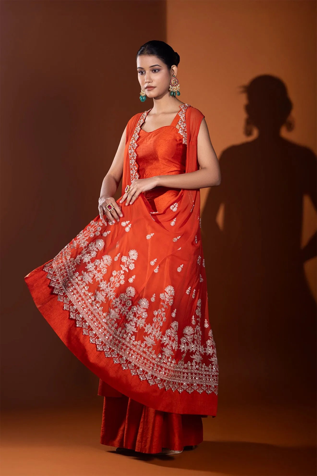 Surkh Afsanah Sharara Set