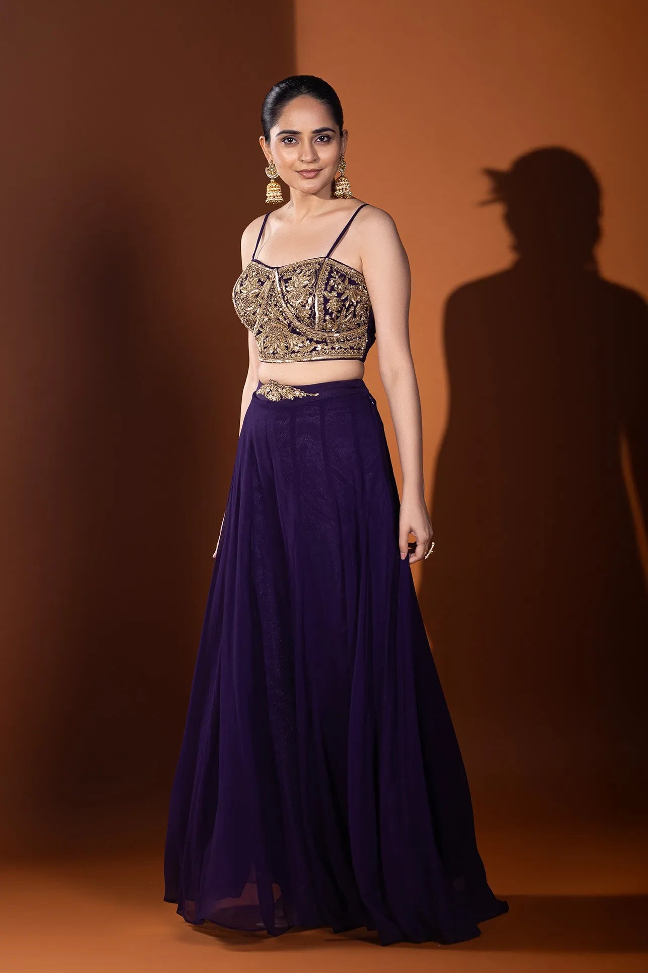 Feroza Gul Crop top & Skirt set