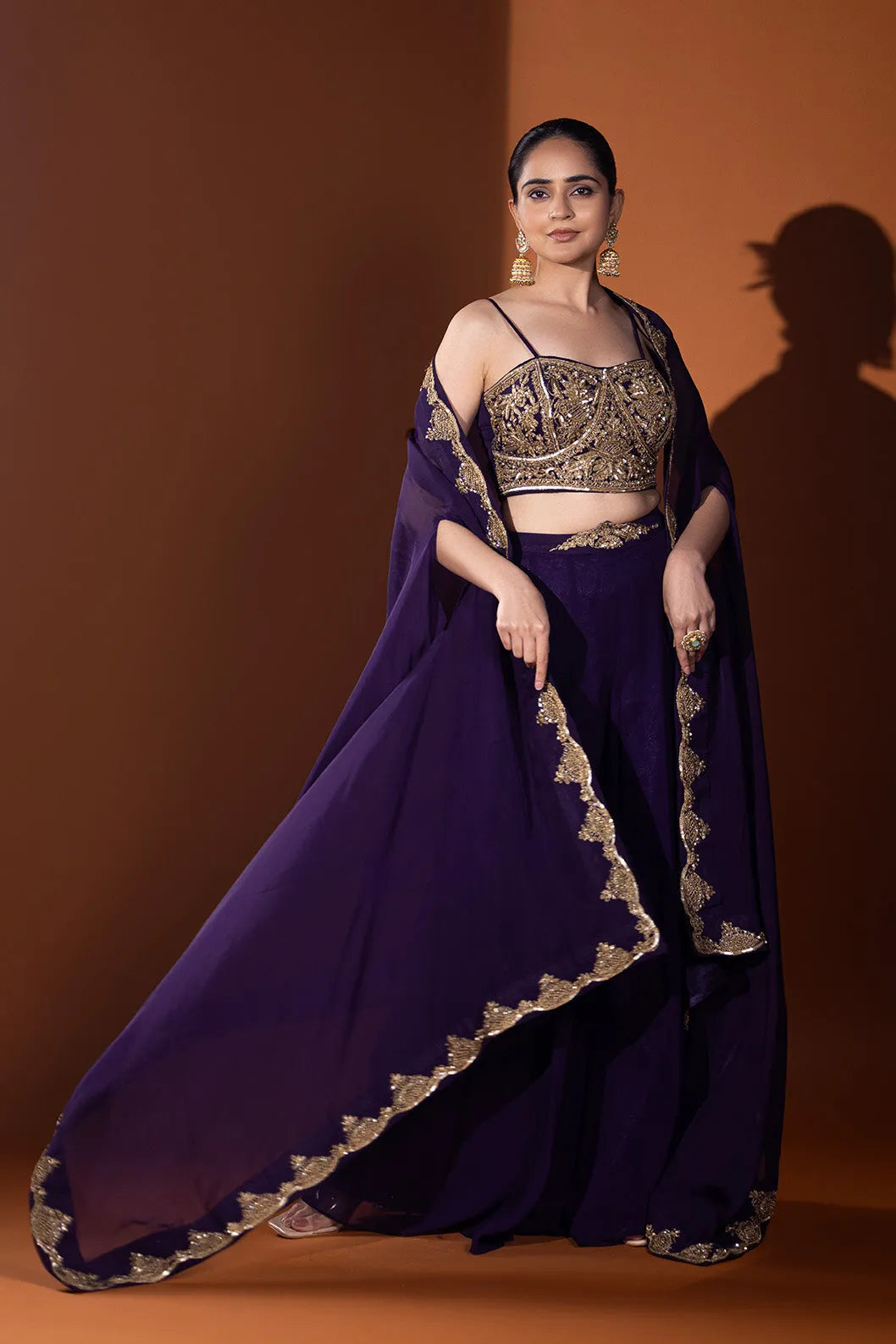 Feroza Gul Crop top & Skirt set