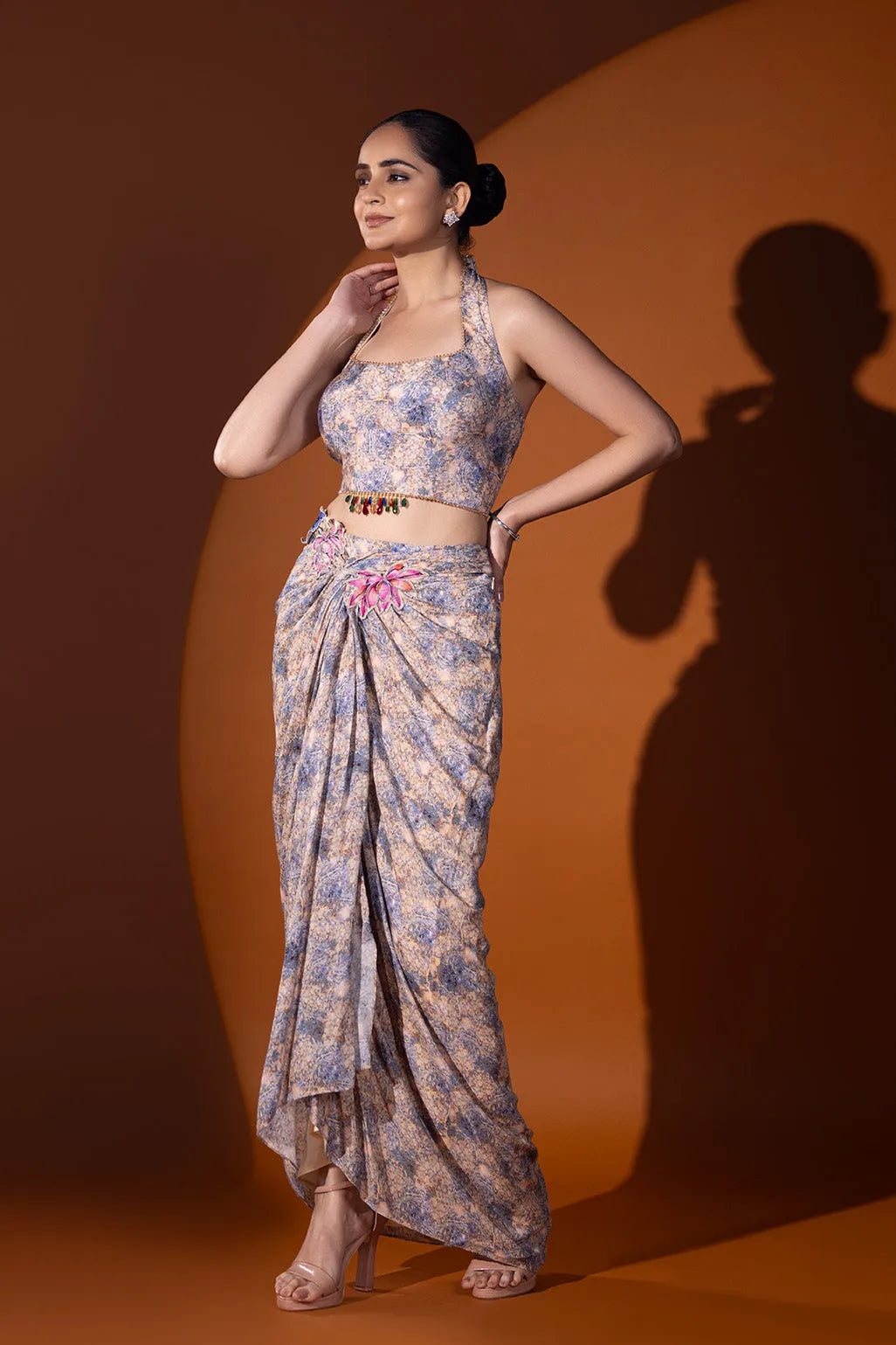 Rang-e-Bahar Crop top & Skirt set