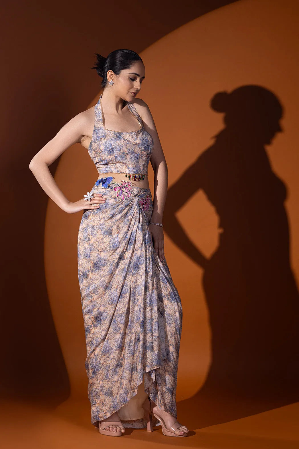 Rang-e-Bahar Crop top & Skirt set