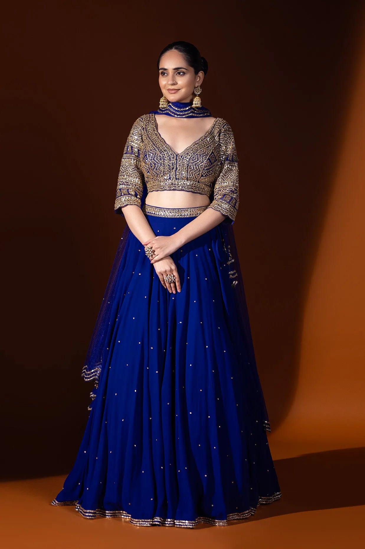 Shahnoor Crop top & Skirt Set