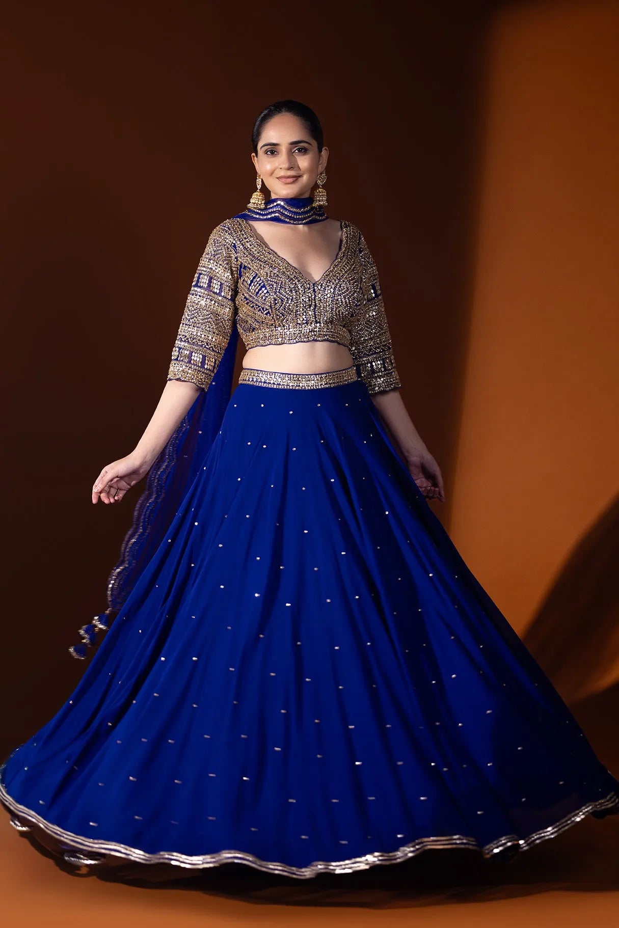 Shahnoor Crop top & Skirt Set