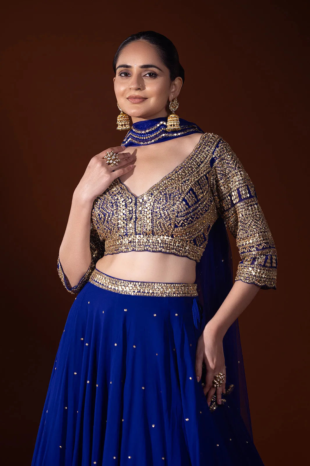 Shahnoor Crop top & Skirt Set