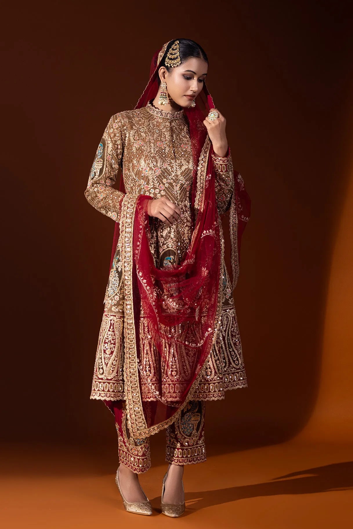 Sunehri Jahan Anarkali ensemble