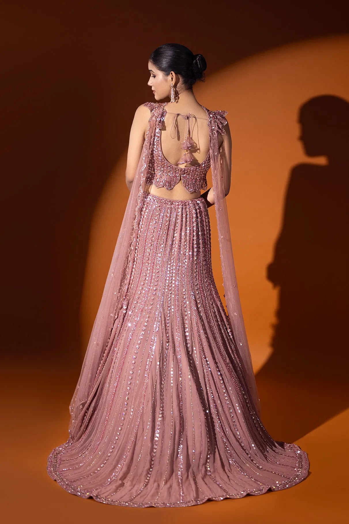 Noorain Crop top & Fishcut skirt set