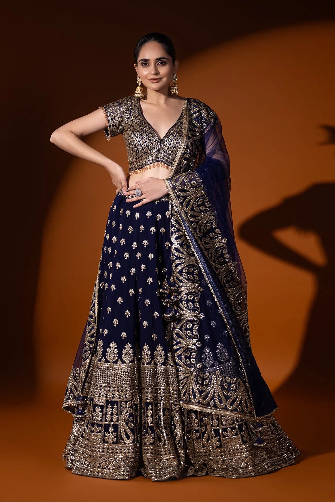 Gulrukh Crop top & skirt set