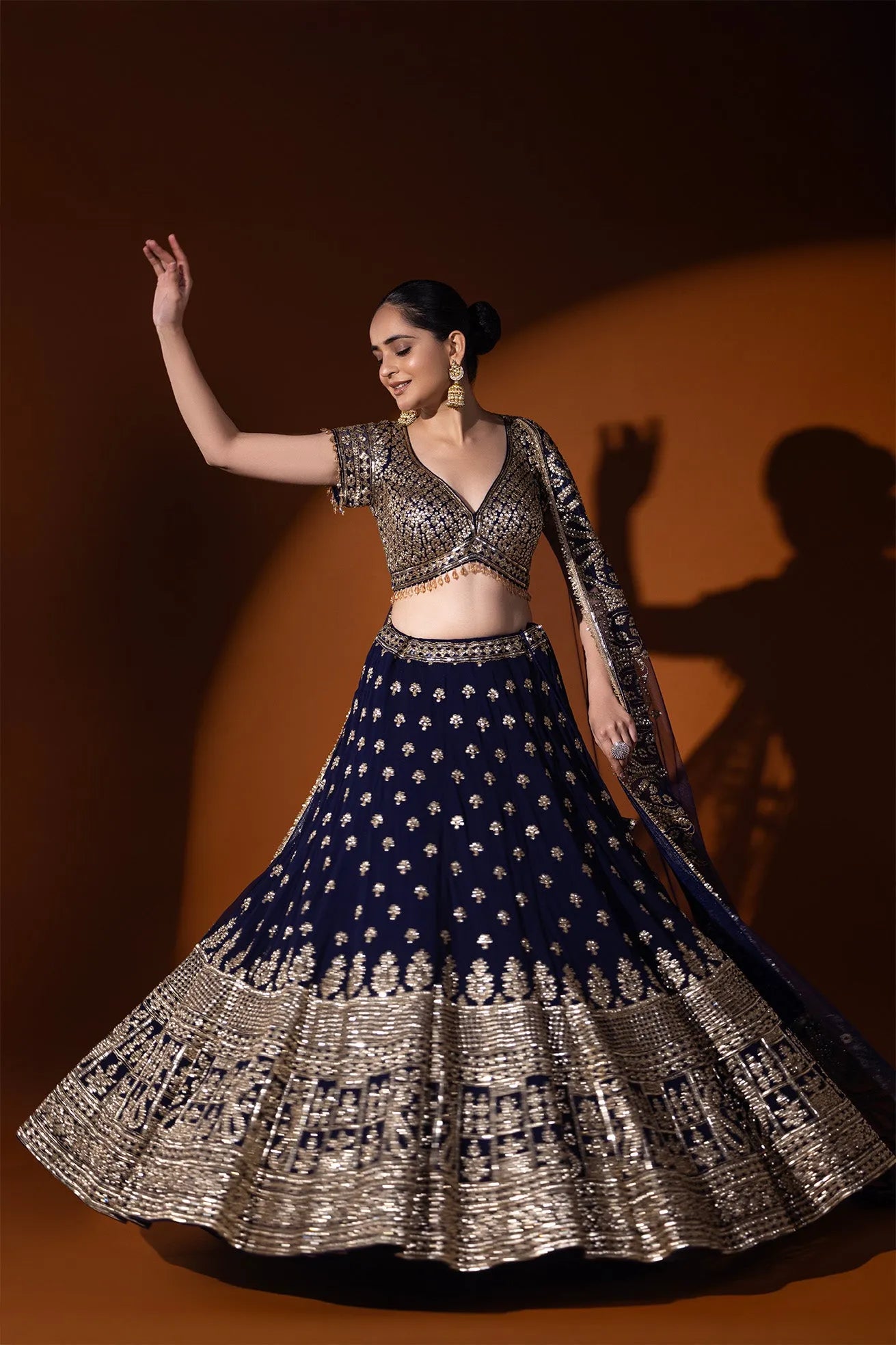 Gulrukh Crop top & skirt set