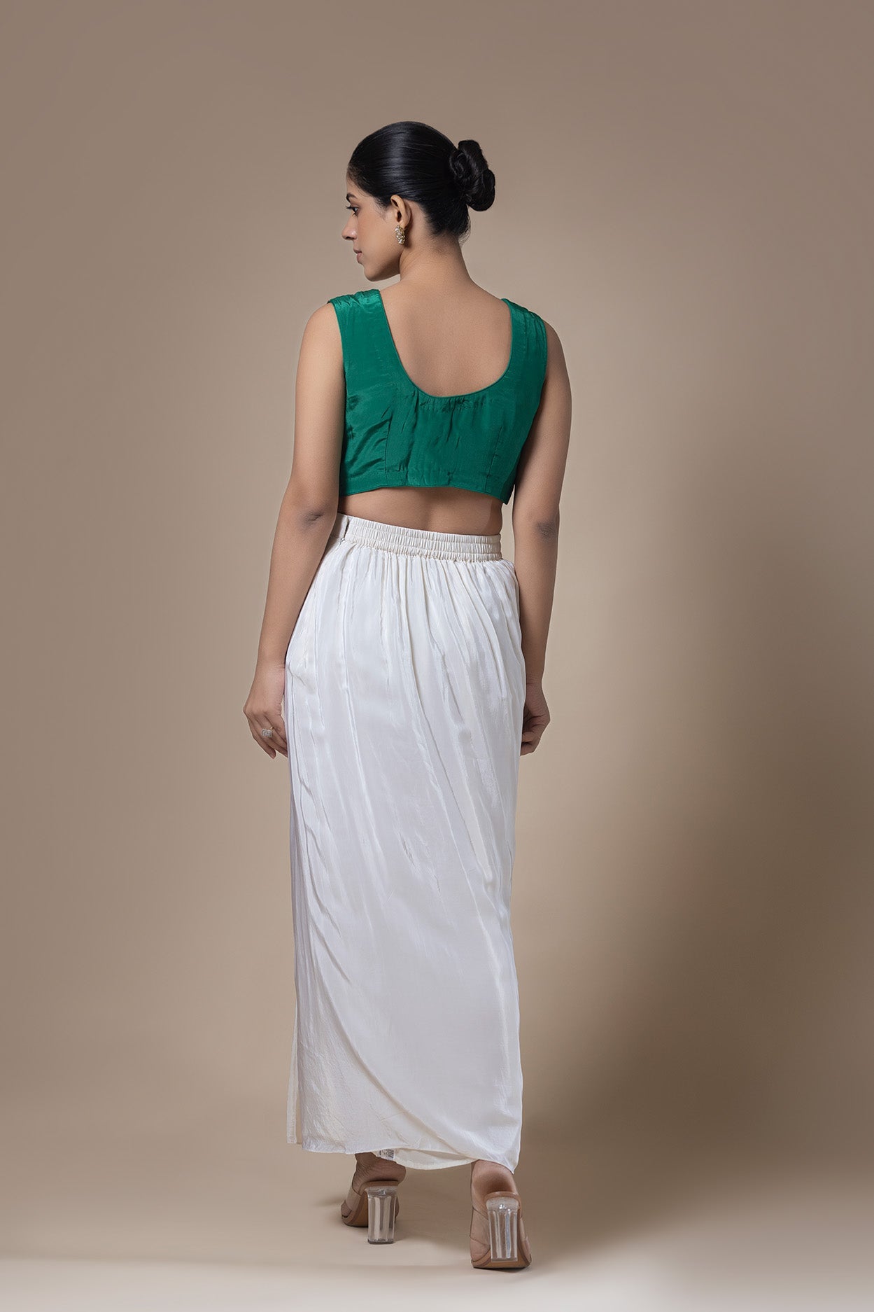 Fusion of Essence Crop top & Dhoti skirt set